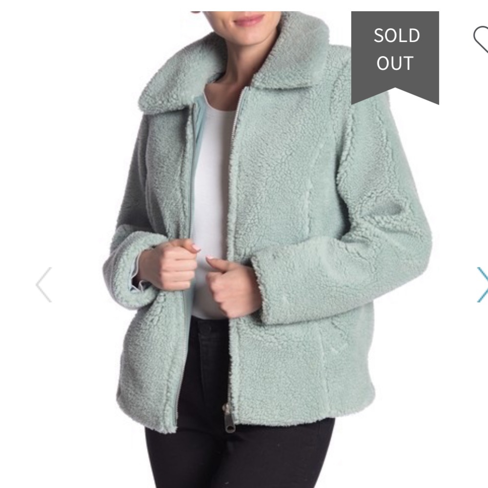 NWOT Sebby Faux Shearling Zip Teddy Jacket